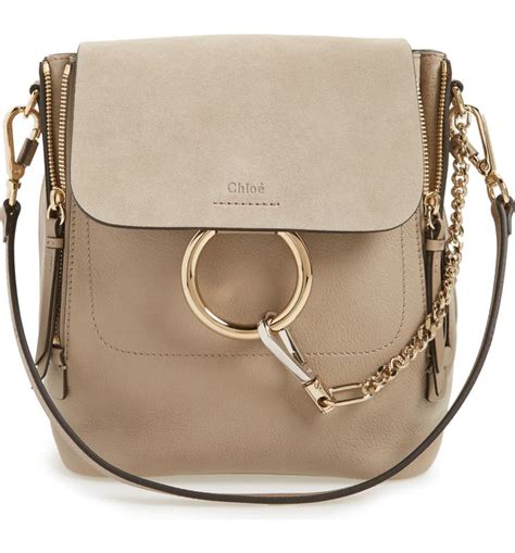 chloe faye backpack mini vs small|Chloe Faye Backpack Review size Small (wear and tear.